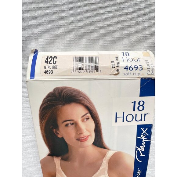 Playtex 18 Hour Original Comfort Strap Bra 42C Natural Beige - Picture 2 of 5